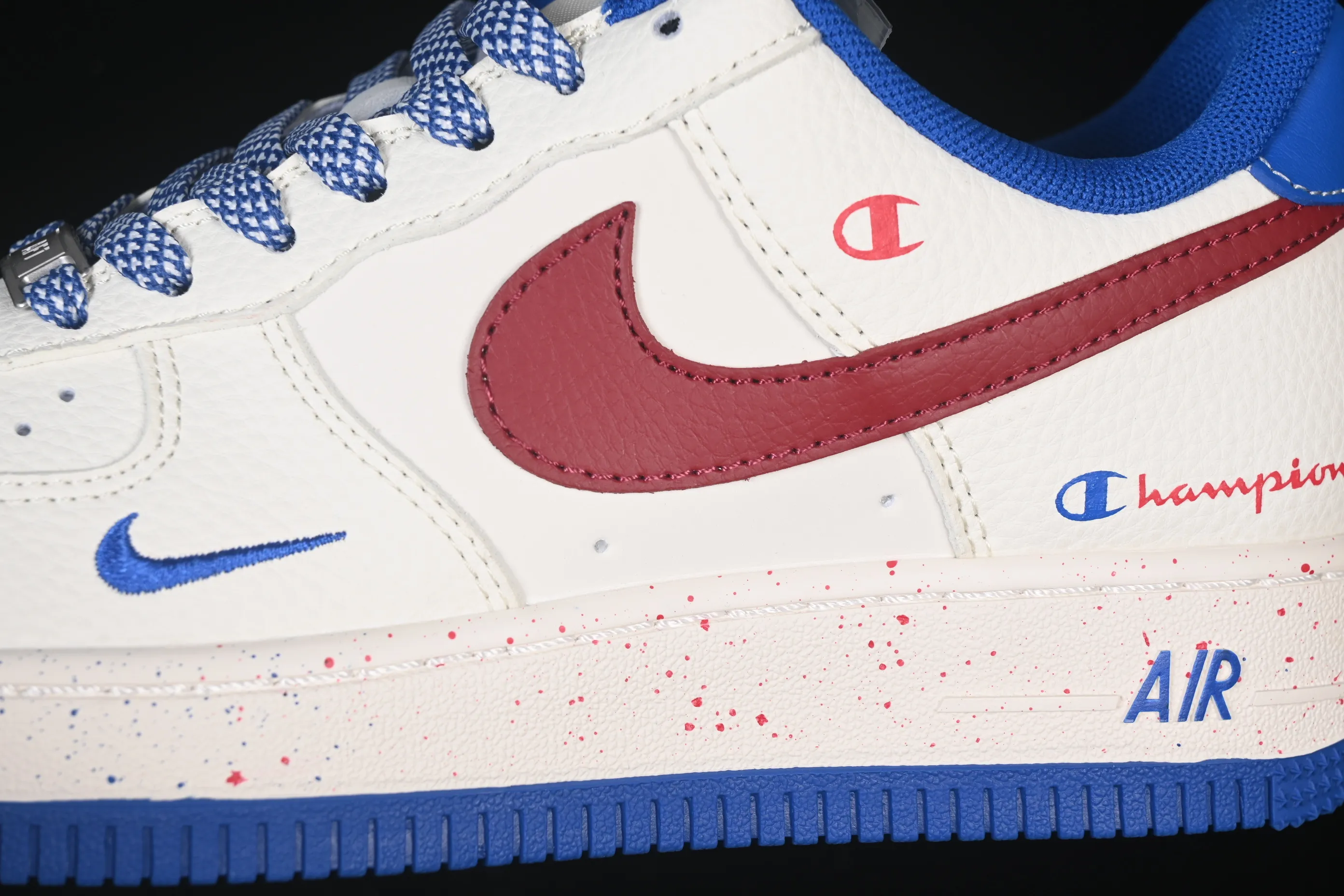 All categories Nk Air Force 1 Air Force series Nk Air Force 1 Low Air Force low top Nike Air Force 1'07 Low Champion joint beige blue red Air Force 1 low top casual sneakers QW5606-266